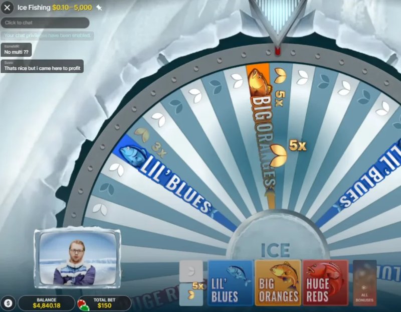 Ice fishing gamble game, ice fishing online game